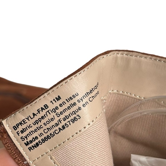 BP Keyla Platform Block Heel Square Toe Faux Suede Ankle Boots Women’s Size 11 - Picture 8 of 10